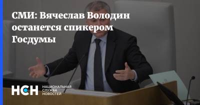 СМИ: Вячеслав Володин останется спикером Госдумы
