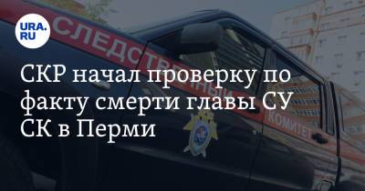 СКР начал проверку по факту смерти главы СУ СК в Перми