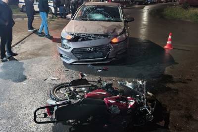 В Курске легковушка сбила мотоциклиста