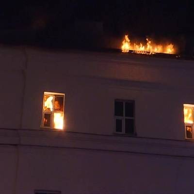 Пожар в здании на территории Военного университета в Москве локализован