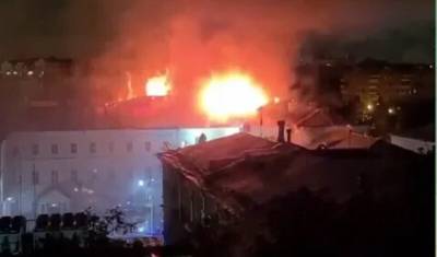 Потушен пожар в общежитии Минобороны в Москве