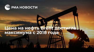 Цена на нефть Brent достигла максимума с октября 2018 года