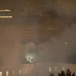 В общежитии Военного университета в РФ произошел пожар. Фото