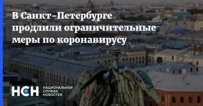 В Санкт-Петербурге продлили ограничительные меры по коронавирусу