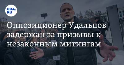 Оппозиционер Удальцов задержан за призывы к незаконным митингам