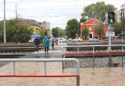 Завершилась реконструкция пешеходного перехода в Смоленске
