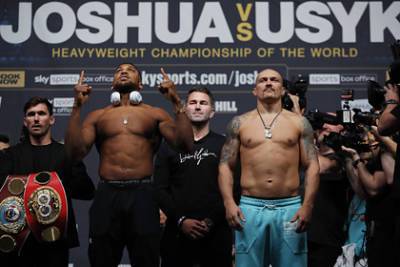 Джошуа оказался на восемь килограммов тяжелее Усика перед боем боксеров