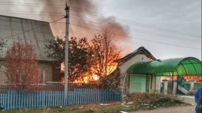 Взрыв газа уничтожил кирпичный дом в Башкортостане, последствия попали на видео