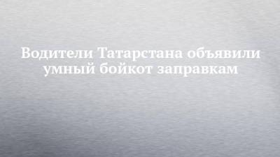 Водители Татарстана объявили умный бойкот заправкам