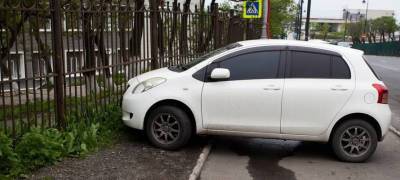 Более 50 водителей в городе горняков Карелии наказаны за парковку на газонах