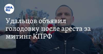 Удальцов объявил голодовку после ареста за митинг КПРФ