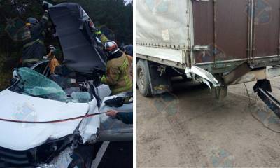 Водитель из Карелии погиб на трассе в Ленобласти: его автомобиль влетел в грузовик