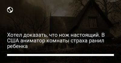 Хотел доказать, что нож настоящий. В США аниматор комнаты страха ранил ребенка