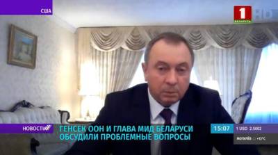 Макей заявил, что представители ООН причастны к финансированию протестов в Беларуси