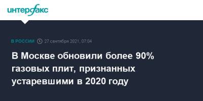В Москве обновили более 90% газовых плит, признанных устаревшими в 2020 году