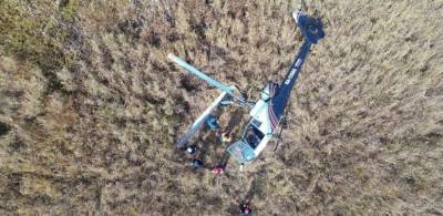 На Камчатке в результате жесткой посадки опрокинулся вертолет
