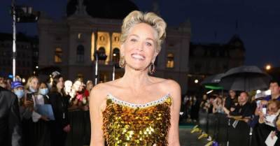 Золотая рыбка: 63-летняя Шэрон Стоун в платье-чешуе появилась на кинофестивале в Цюрихе