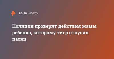 Полиция проверит действия мамы ребенка, которому тигр откусил палец