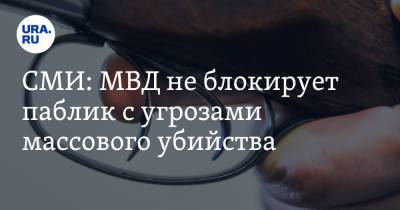 СМИ: МВД не блокирует паблик с угрозами массового убийства