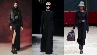 Черное трикотажное платье - базовая осенняя покупка