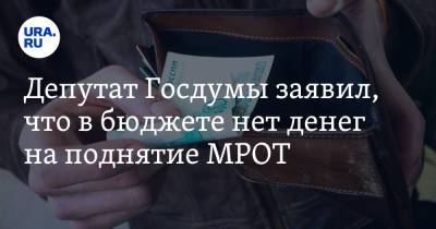 Депутат Госдумы заявил, что в бюджете нет денег на поднятие МРОТ