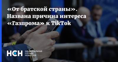 «От братской страны». Названа причина интереса «Газпрома» к TikTok