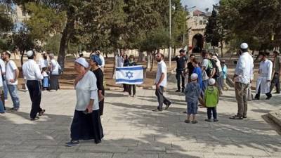 Флаг Израиля в руках еврейки на Храмовой горе привел в бешенство исламистов