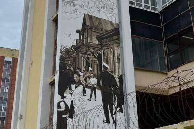 На стене рязанского завода появилост граффити о наследии города