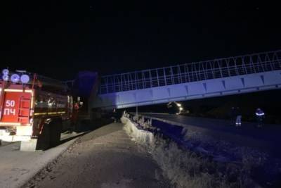 Опубликовано видео с места обрушения перехода в Пермском крае