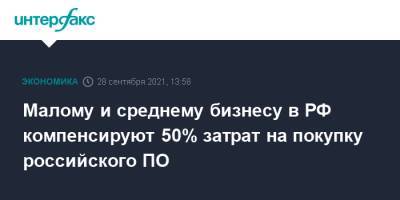 Малому и среднему бизнесу в РФ компенсируют 50% затрат на покупку российского ПО