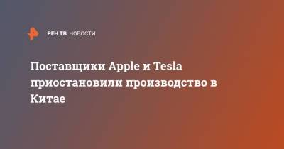 Поставщики Apple и Tesla приостановили производство в Китае