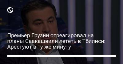 Премьер Грузии отреагировал на планы Саакашвили лететь в Тбилиси: Арестуют в ту же минуту