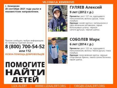 В Кемерове пропали два мальчика 6 и 9 лет