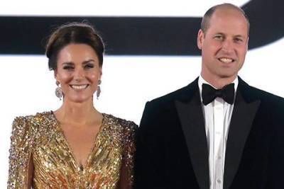 Кейт Миддлтон и принц Уильям посетили мировую премьеру фильма о Джеймсе Бонде "Не время умирать" в Лондоне