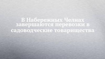 В Набережных Челнах завершаются перевозки в садоводческие товарищества