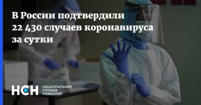 В России подтвердили 22 430 случаев коронавируса за сутки
