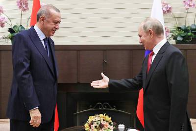 Путин поблагодарил Эрдогана за поддержку строительства "Турецкого потока"