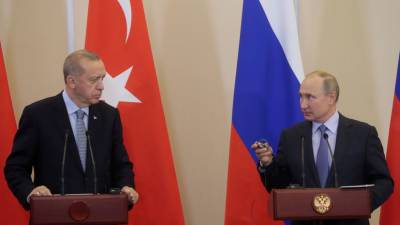Путин поблагодарил Эрдогана за позицию по «Турецкому потоку»