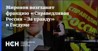 Миронов возглавит фракцию «Справедливая Россия - За правду» в Госдуме