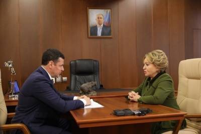 Губернатор Дмитрий Миронов провел рабочую встречу с Валентиной Матвиенко