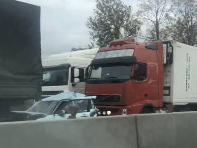 Московское шоссе в сторону Петербурга встало из-за массового ДТП
