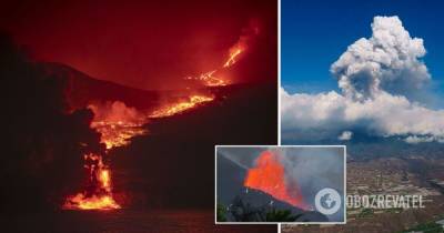 Извержение вулкана на Ла-Пальме: лава достигла океана – фото и видео