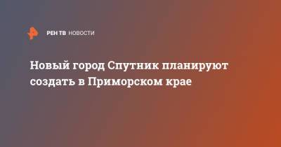 Новый город Спутник планируют создать в Приморском крае - ren.tv - Приморье край - Владивосток - Спутник