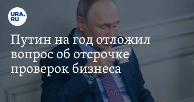 Путин на год отложил вопрос об отсрочке проверок бизнеса