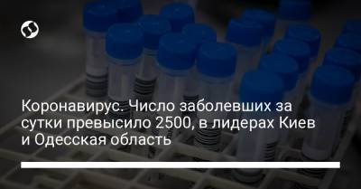 Коронавирус. Число заболевших за сутки превысило 2500, в лидерах Киев и Одесская область