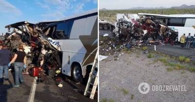 ДТП в Мексике: столкнулись грузовик и автобус, много погибших и пострадавших. Фото