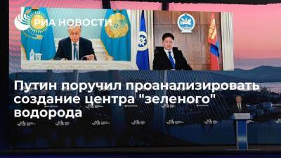 Президент Путин поручил проанализировать создание центра "зеленого" водорода и аммиака
