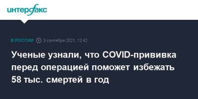 Ученые узнали, что COVID-прививка перед операцией поможет избежать 58 тыс. смертей в год