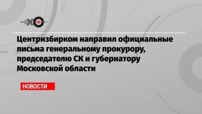 Центризбирком направил официальные письма генеральному прокурору, председателю СК и губернатору Московской области