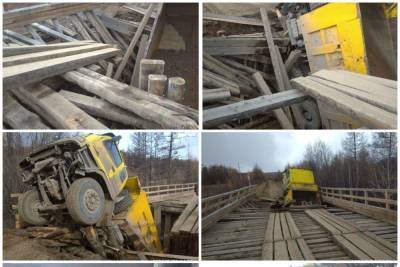В Баунтовском районе Бурятии рухнул мост через реку Анакит